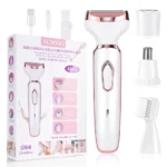 4-In-1 Replaceable Heads – Face, Underarms, Bikini Line, Body – Everything Covered!